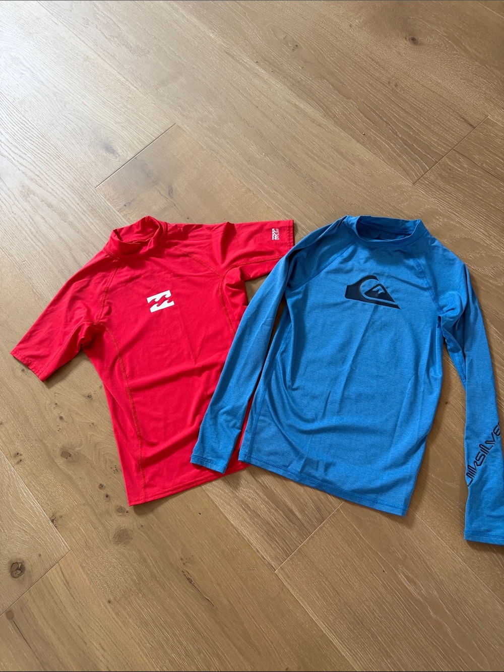 Quiksilver Red & Blue Kids Rash Guard Set